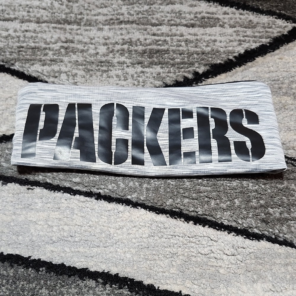 GREEN BAY PACKERS NFL GRAY & BLACK ELASTIC HEADBAND UNISEX PRICE FIRM